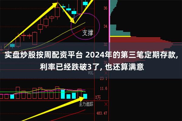 实盘炒股按周配资平台 2024年的第三笔定期存款, 利率已经跌破3了, 也还算满意