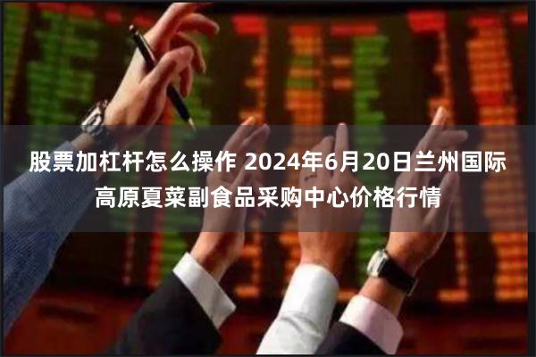 股票加杠杆怎么操作 2024年6月20日兰州国际高原夏菜副食品采购中心价格行情