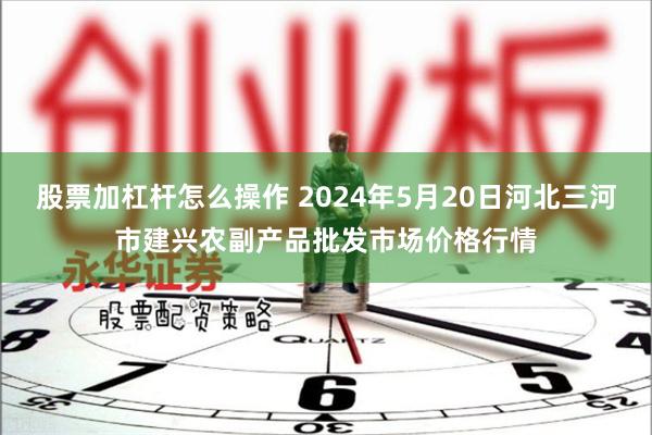 股票加杠杆怎么操作 2024年5月20日河北三河市建兴农副产品批发市场价格行情