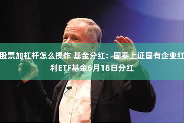 股票加杠杆怎么操作 基金分红：国泰上证国有企业红利ETF基金6月18日分红