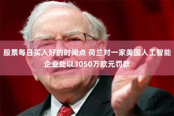 股票每日买入好的时间点 荷兰对一家美国人工智能企业处以3050万欧元罚款