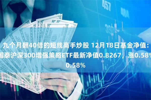 九个月翻40倍的短线高手炒股 12月18日基金净值：国泰